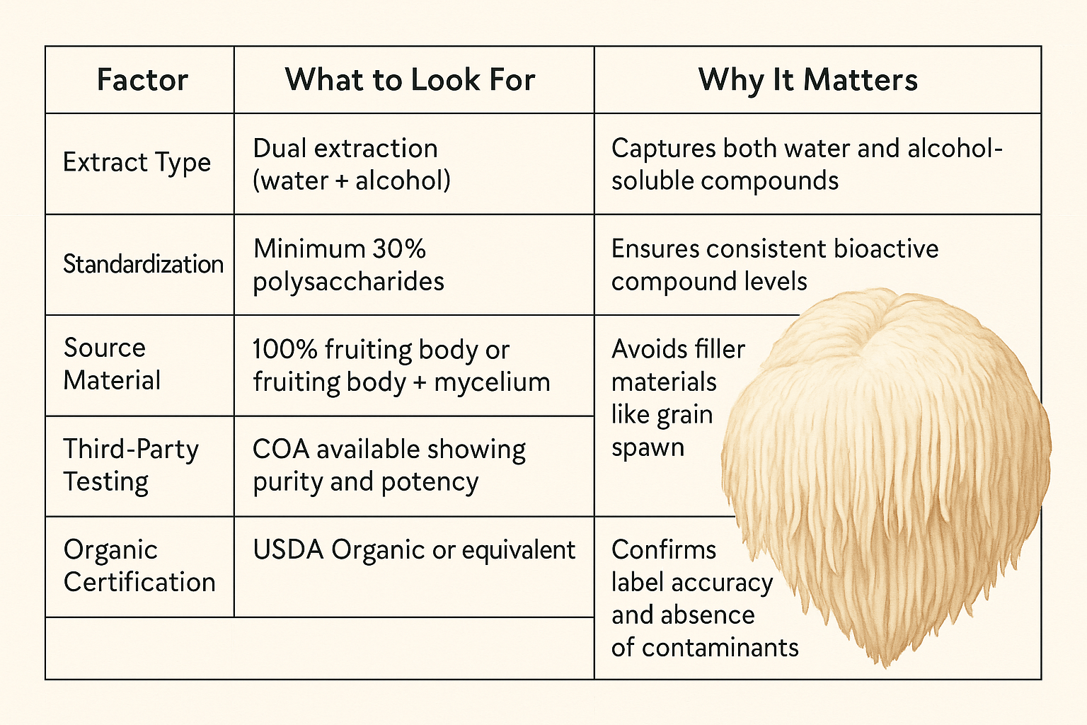 Lion's Mane mashroom
