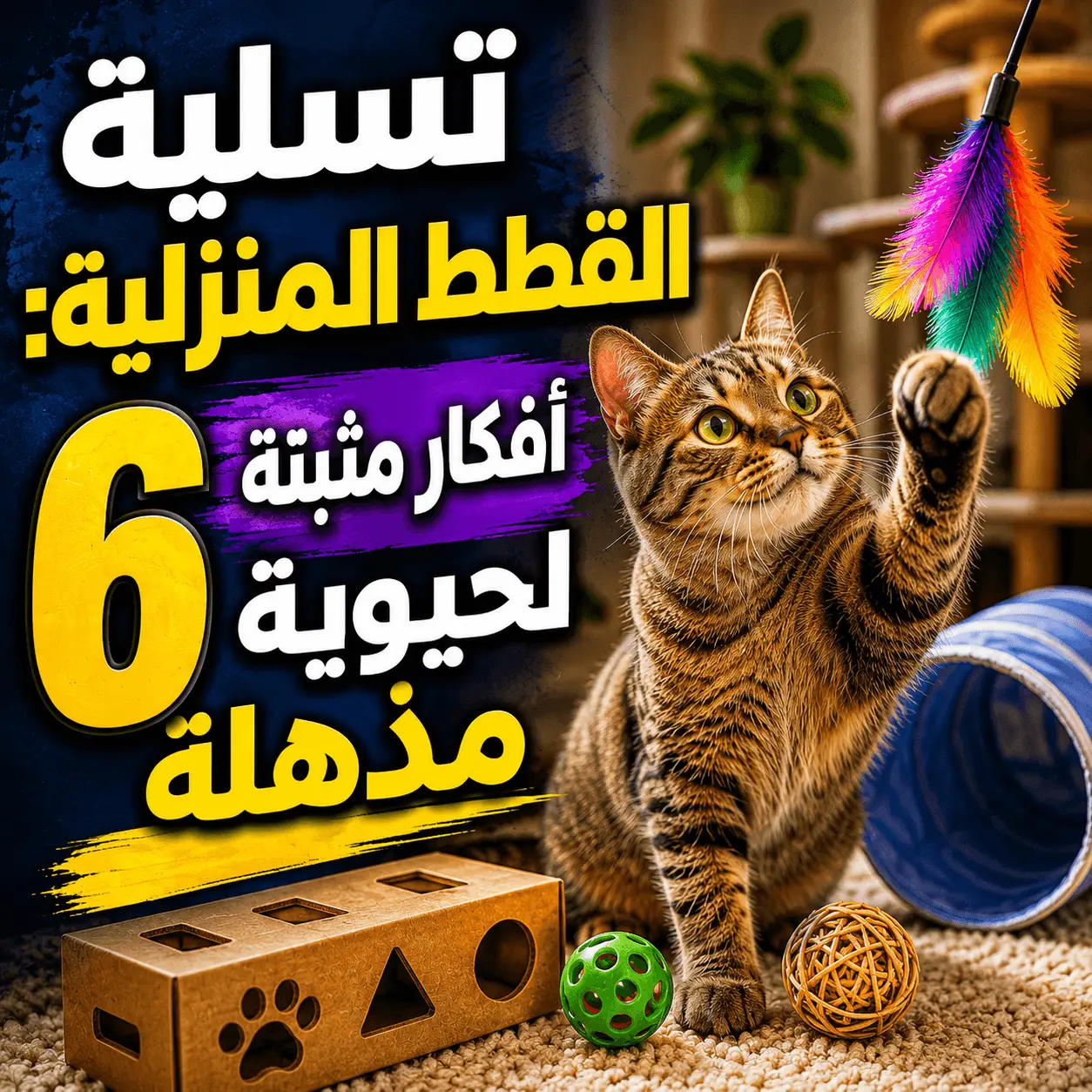 تسلية القطط المنزلية