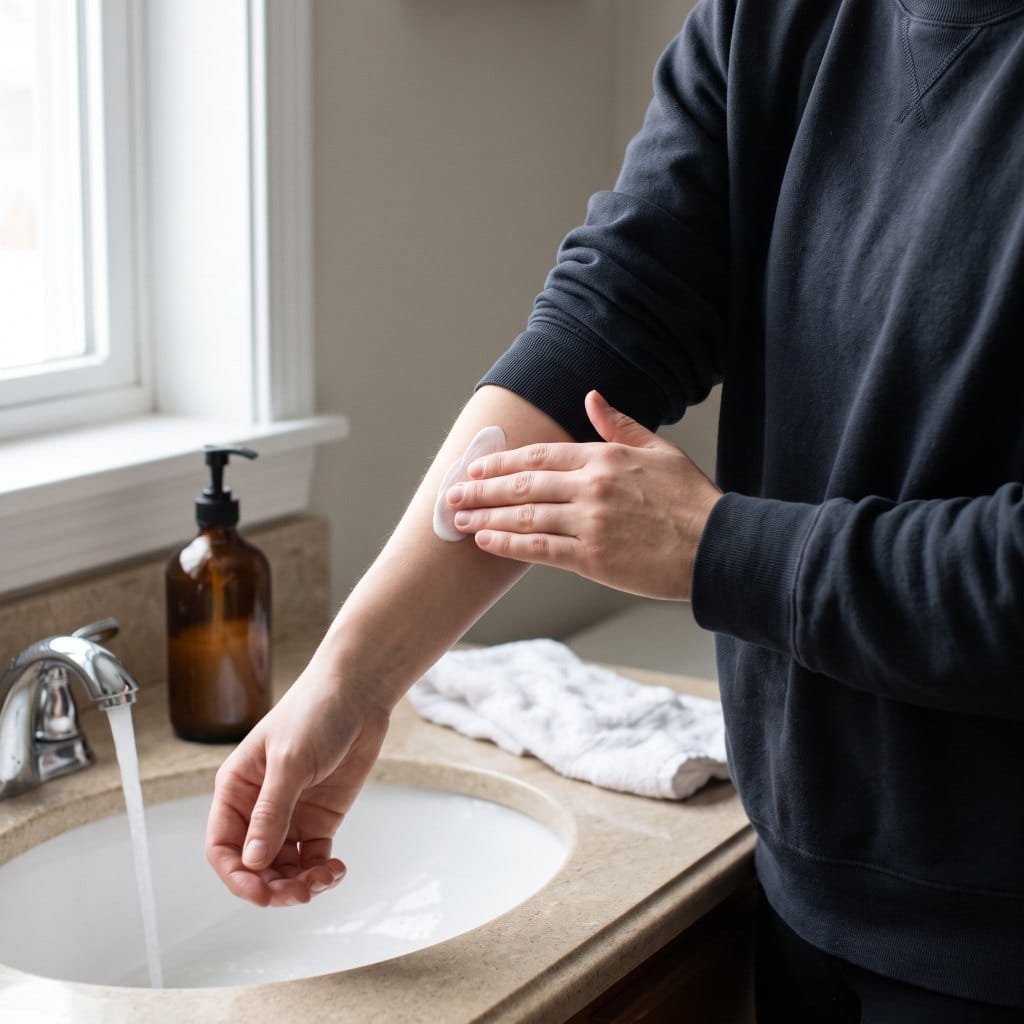 Sugaring Paste aftercare with warm water and fragrance-free moisturizer