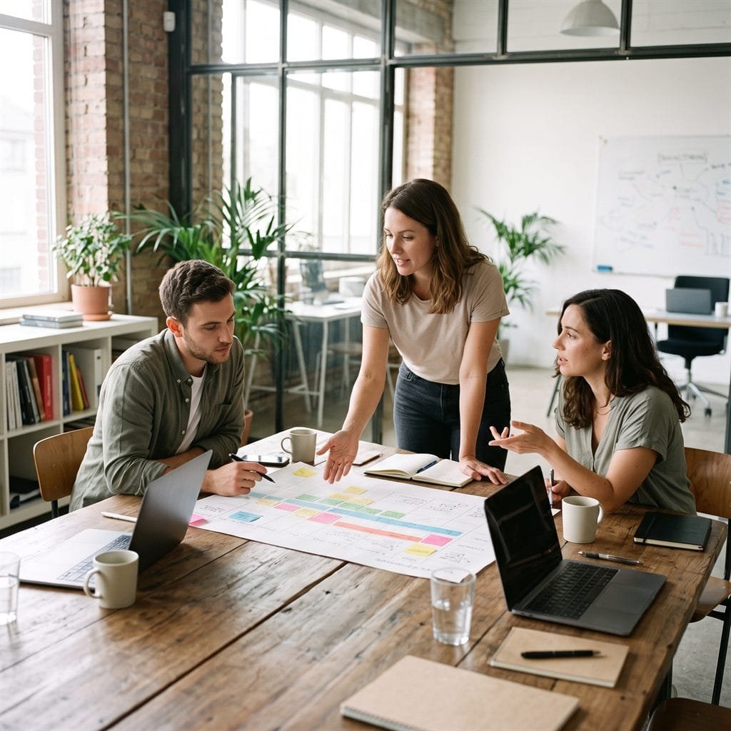 Freelance Agency team planning and project coordination