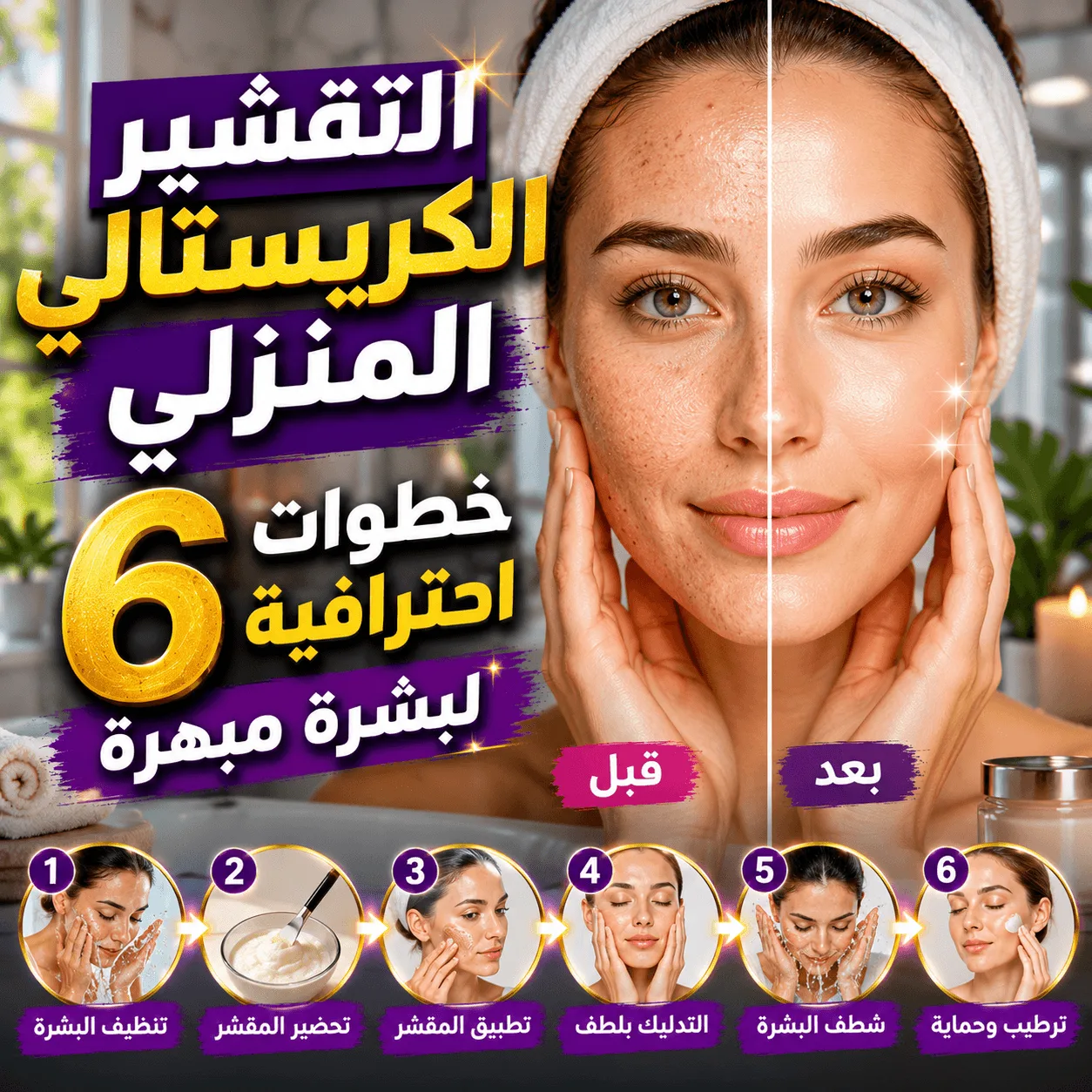 التقشير الكريستالي المنزلي