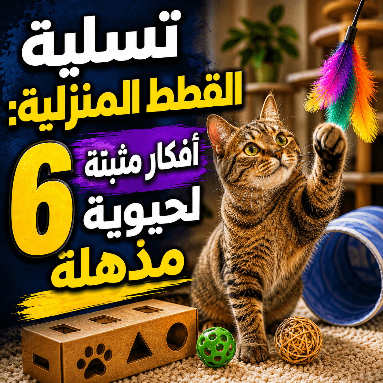 تسلية القطط المنزلية