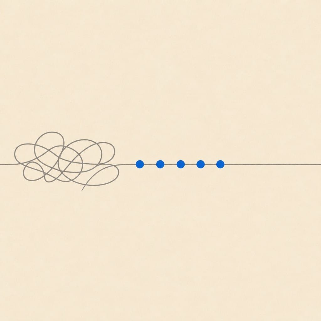Illustration of a five second window cutting a loop of hesitation