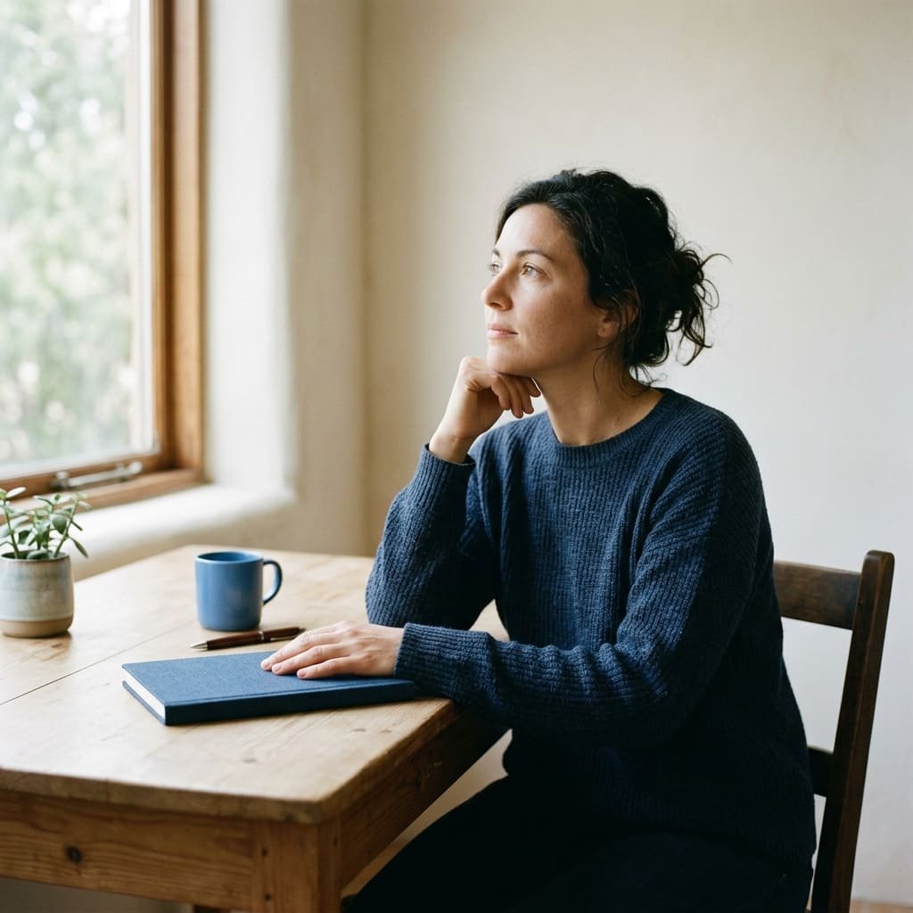 A person practising active recall to improve memory retention at a desk