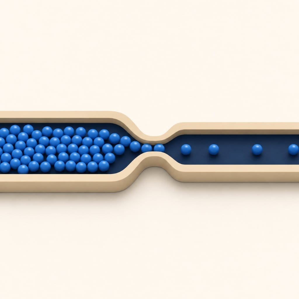 Illustration of a web hosting performance limit throttling throughput