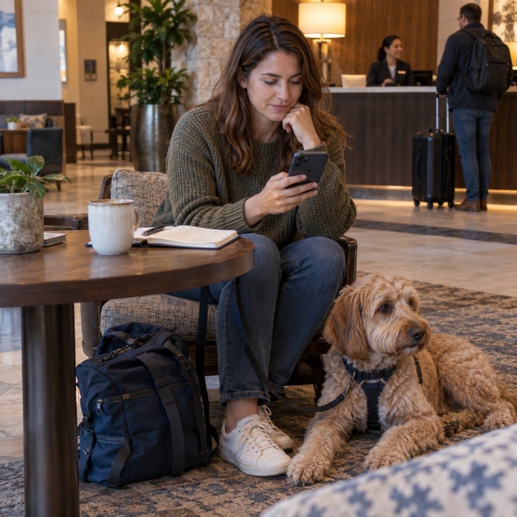 pet friendly hotels prebooking questions with a traveler and dog