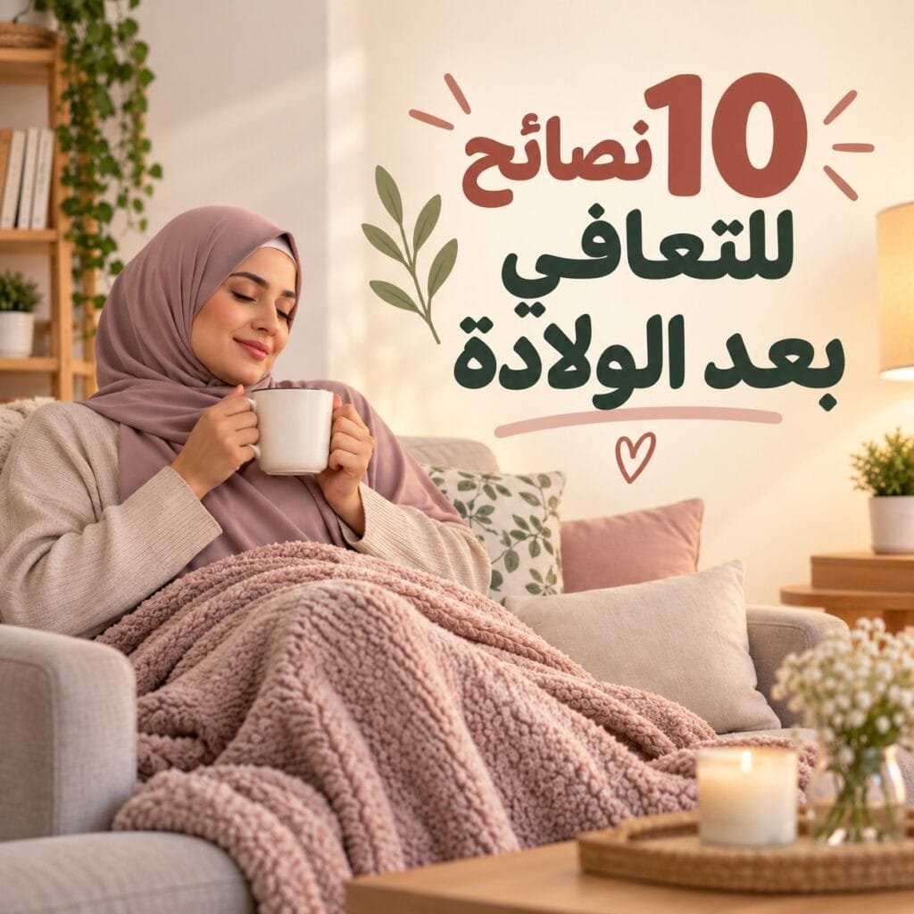 10 نصائح للتعافي بعد الولادة: أم ترتاح بهدوء وتستمتع بكوب دافئ في المنزل
