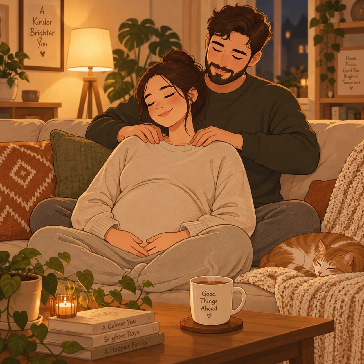 تدليك الحمل في المنزل عبر الشريك كتقنية آمنة وبسيطة