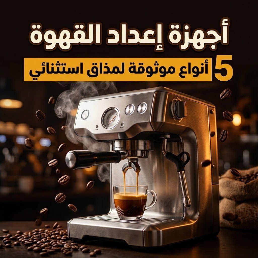أجهزة إعداد القهوة: آلة إسبريسو تصب القهوة في فنجان زجاجي