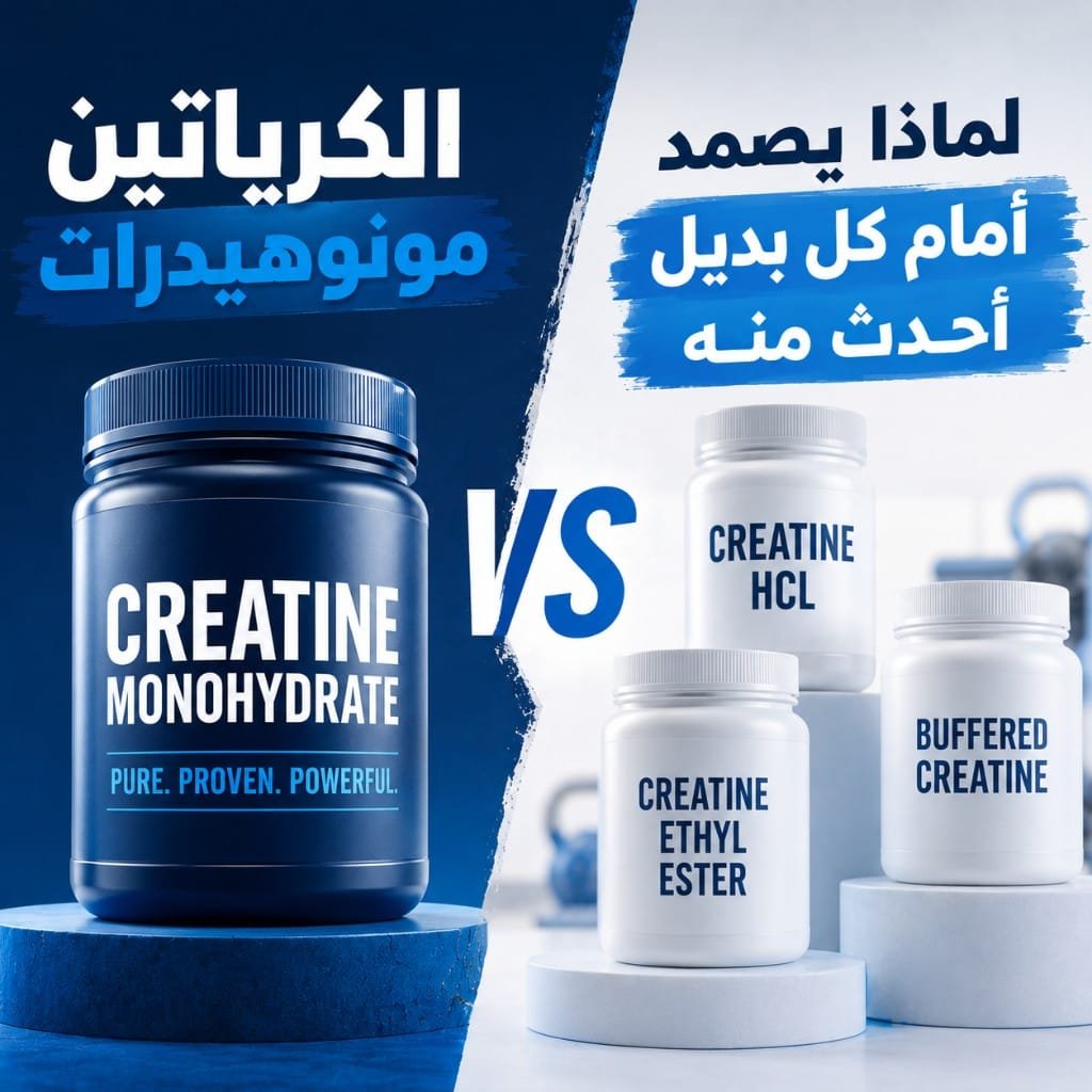 الكرياتين مونوهيدرات أمام الأشكال الأحدث: الهيدروكلوريد والمعادَل والإيثيل إستر