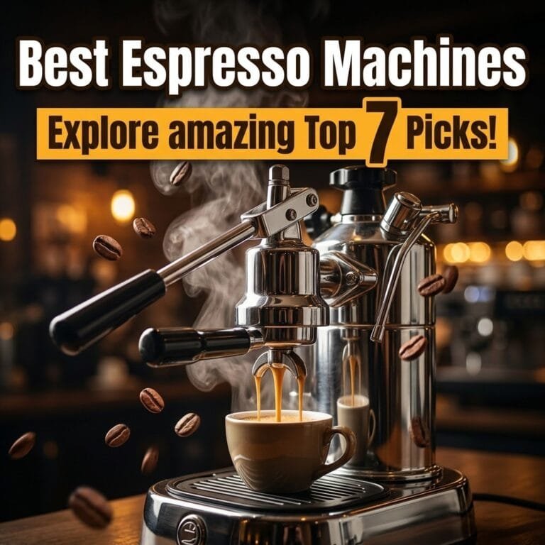 Best espresso machines: a chrome lever espresso machine pouring a shot into a cup