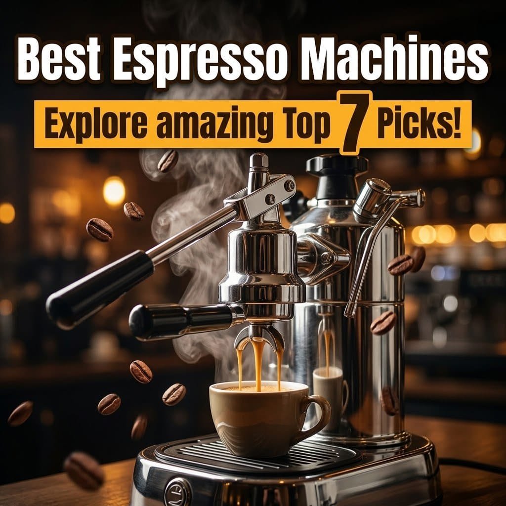 Best espresso machines: a chrome lever espresso machine pouring a shot into a cup