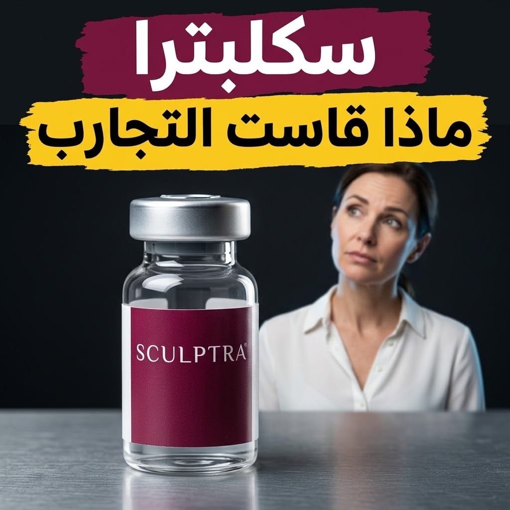 قارورة سكلبترا على سطح معدني أمام سيدة متسائلة