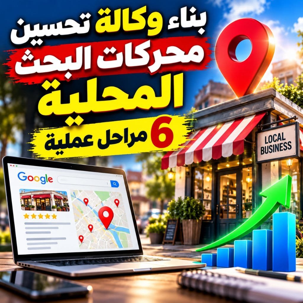 وكالة تحسين محركات البحث المحلية: متجر محلي ودبوس خريطة ومؤشر نمو مع عنوان المقال