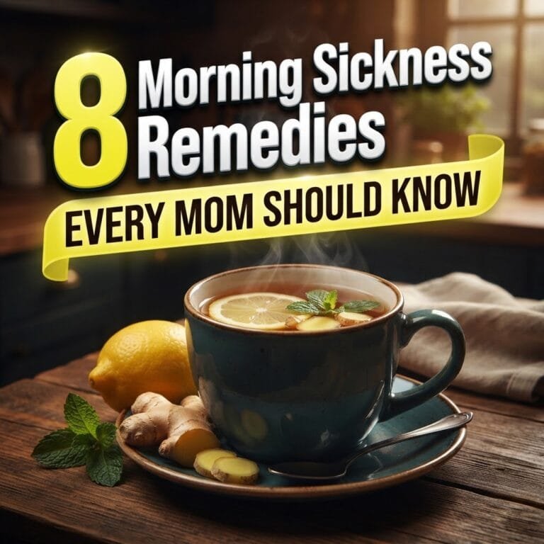 Morning sickness remedies: a steaming cup of ginger lemon tea with fresh ginger root and mint