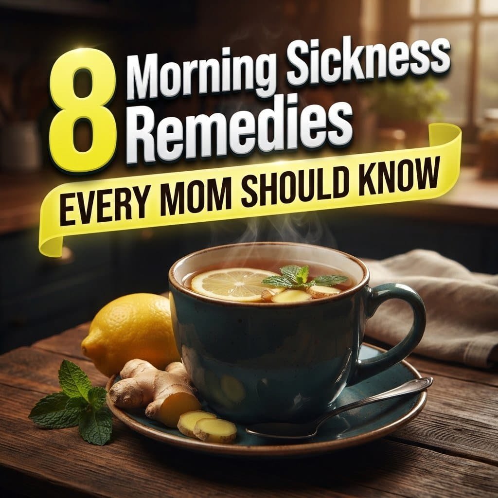 Morning sickness remedies: a steaming cup of ginger lemon tea with fresh ginger root and mint