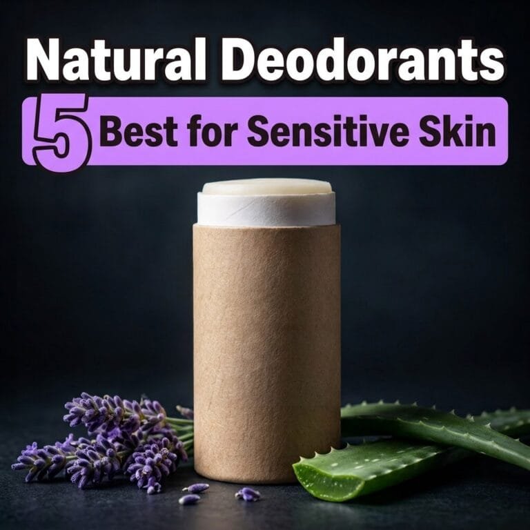 Natural deodorants for sensitive skin: a paper-tube deodorant stick with lavender and aloe leaves