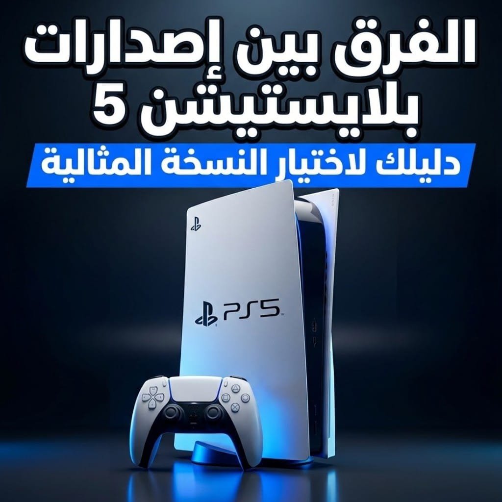 الفرق بين إصدارات بلايستيشن 5: جهاز بلايستيشن 5 الأبيض بشعاره بجوار ذراع التحكم