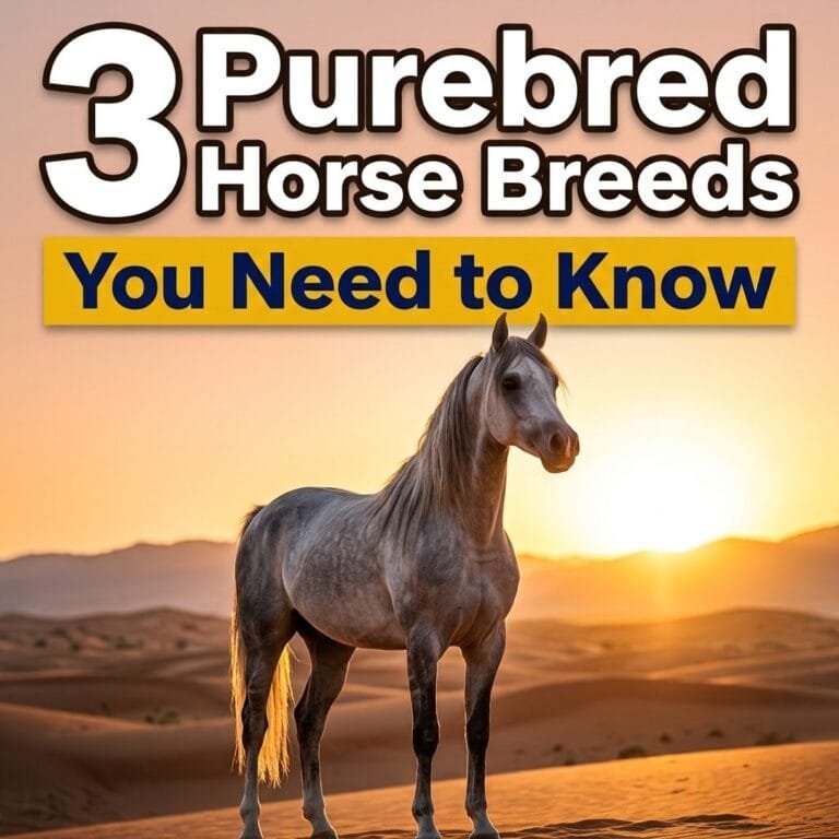 Purebred horse breeds: a majestic grey Arabian horse with a flowing mane at sunrise
