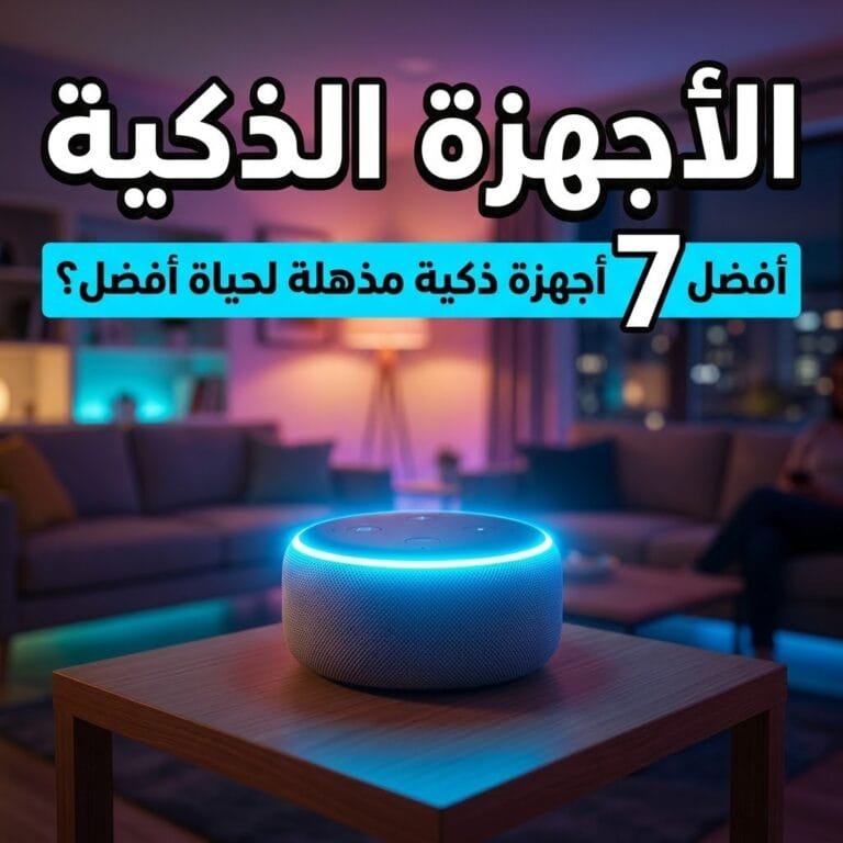 الأجهزة الذكية: مكبر صوت ذكي مضيء في غرفة معيشة حديثة