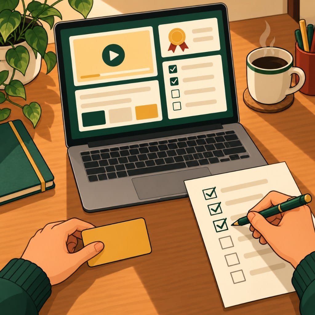 مراجعة صفحة الكورس قبل الدفع في كورسات التسويق الرقمي