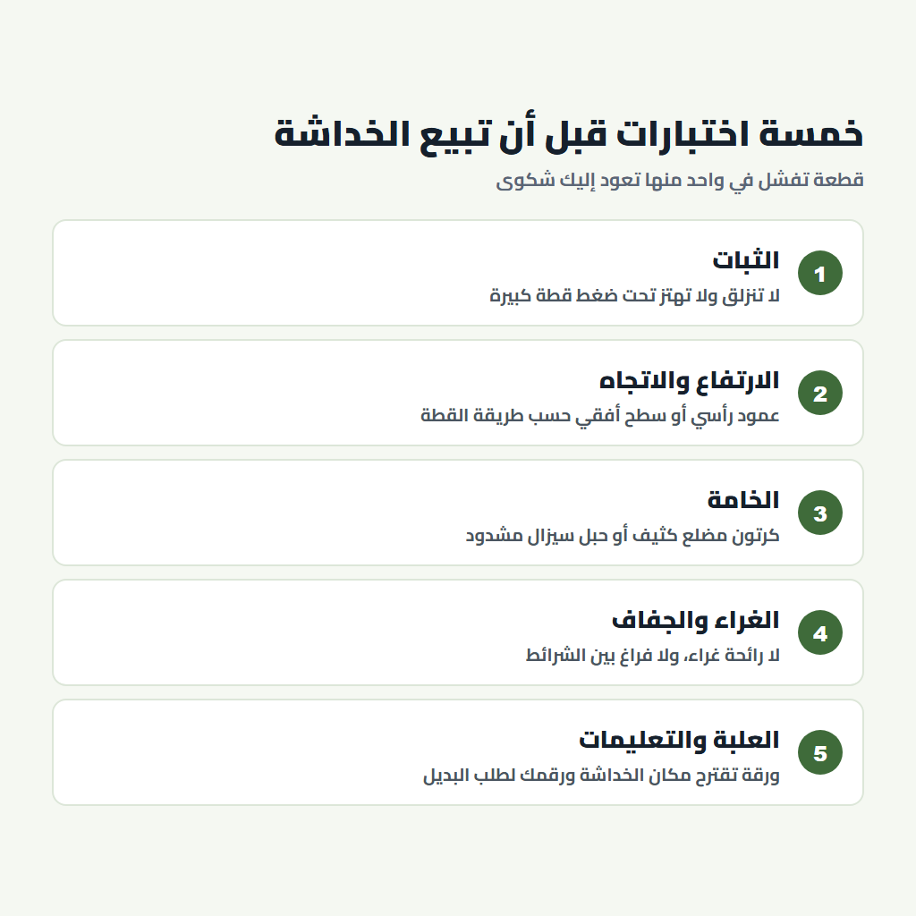 خمسة اختبارات قبل بيع خداشة قطط من الكرتون