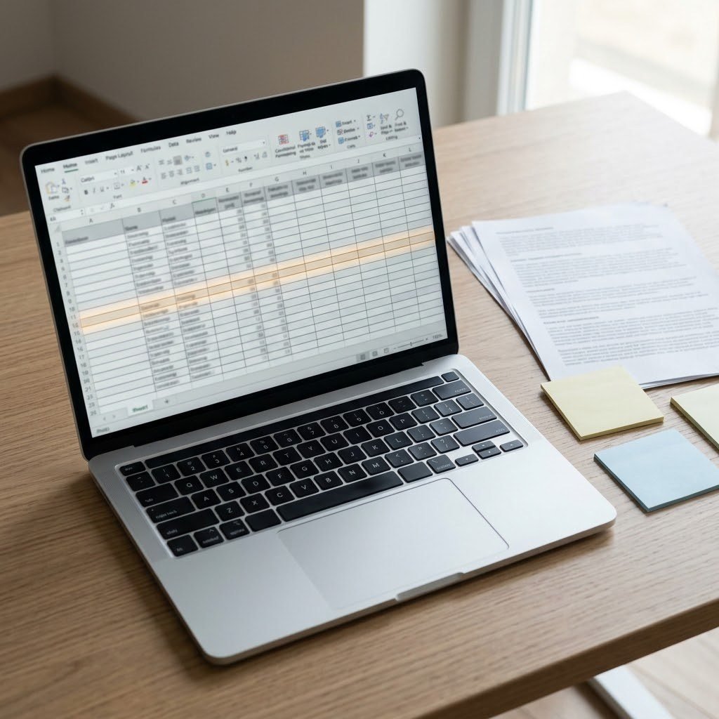 Claim ledger spreadsheet used by a resume writing service next to source documents