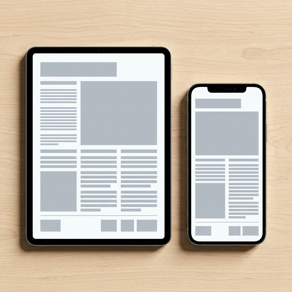 Tablet and phone showing the same resume layout during a resume writing service quality check
