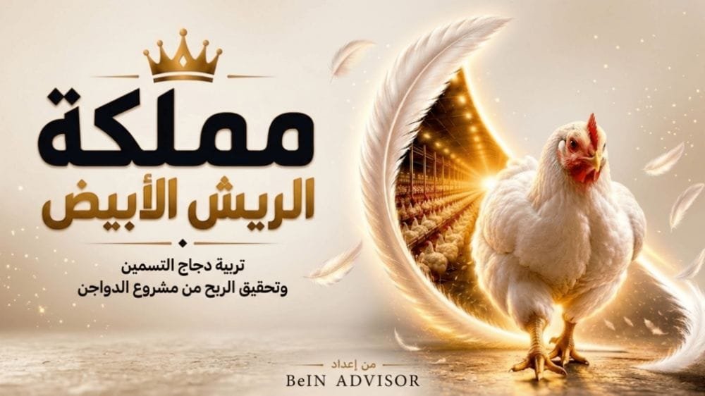 كتاب مملكة الريش الأبيض عن مشروع تربية دجاج التسمين